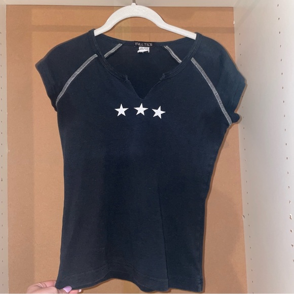 Full Tilt Tops - Black Tee with 3 White Stars